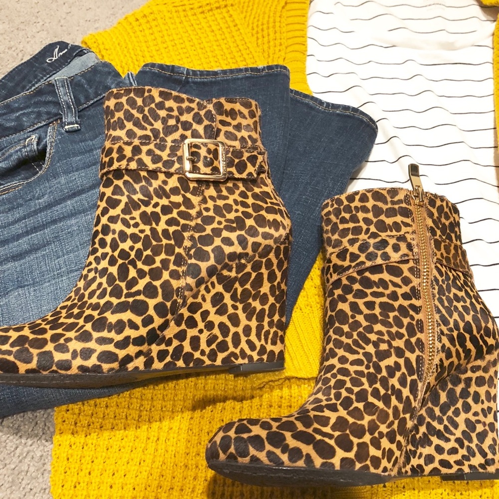 Vince Camuto Leopard Booties